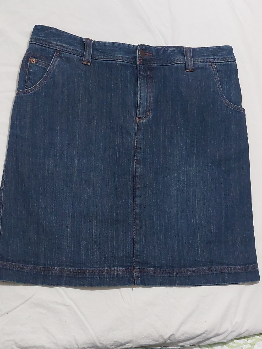 Eddie Bauer Dark Blue Denim Mini Skirt